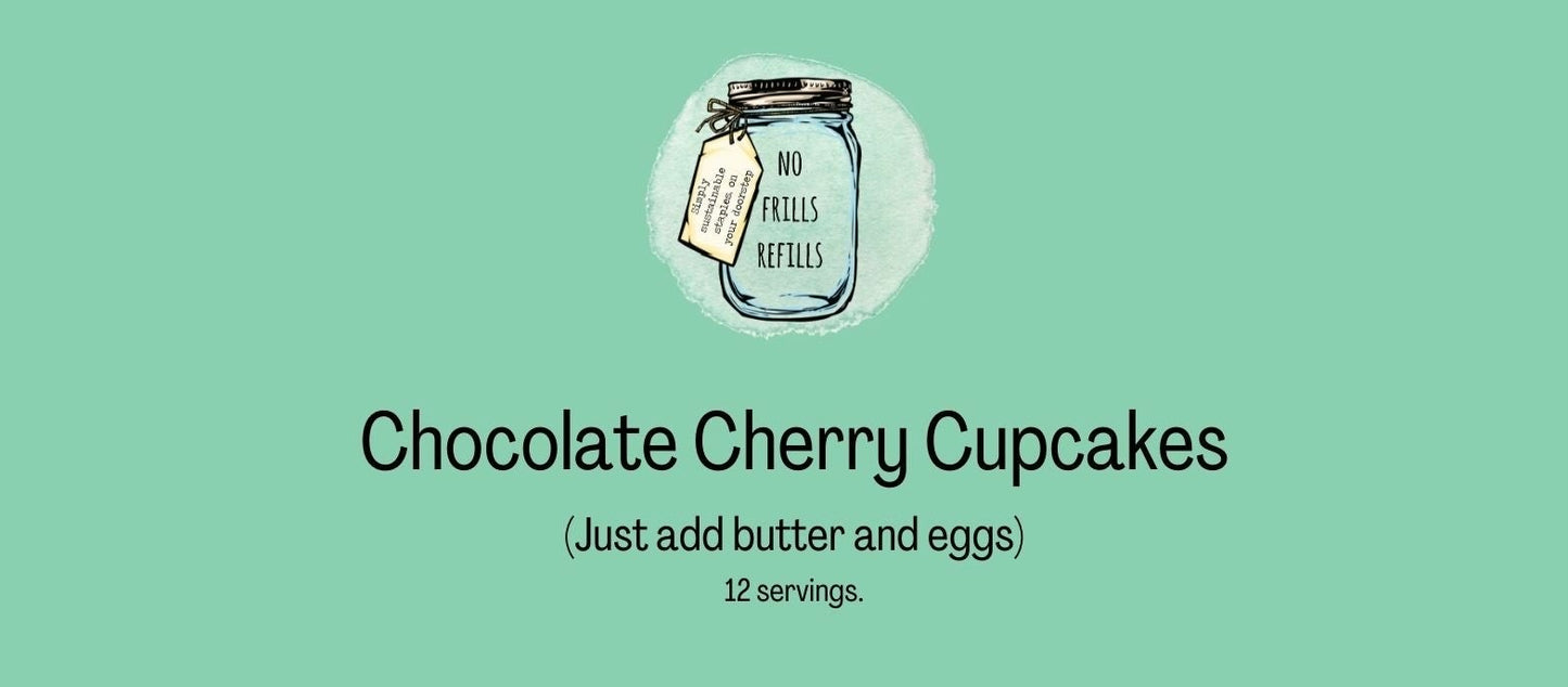 No Frills Chocolate Cherry Cupcakes Kit.