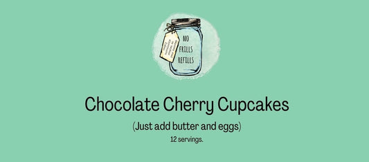 No Frills Chocolate Cherry Cupcakes Kit.