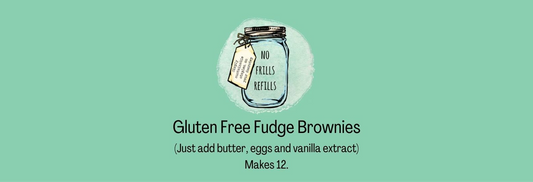 No Frills Gluten-Free Fudge Brownie Kit.