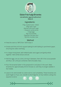 No Frills Gluten-Free Fudge Brownie Kit.